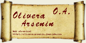 Olivera Arsenin vizit kartica